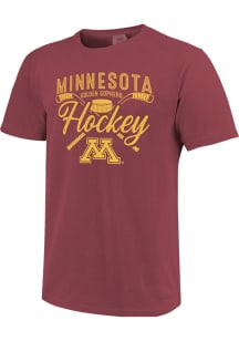 Minnesota Golden Gophers Maroon Pucks & Sticks Short Sleeve T Shirt