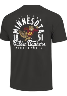 Minnesota Golden Gophers Grey Mascot Overlay Short Sleeve T Shirt