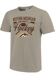 Western Michigan Broncos Tan Pucks & Sticks Short Sleeve T Shirt