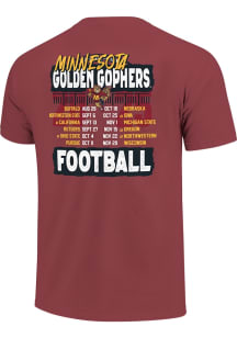 Minnesota Golden Gophers Maroon Football 2025 Football Schedule Short Sleeve T Shirt
