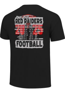 Texas Tech Red Raiders Black Football 2025 Football Schedule Short Sleeve T Shirt