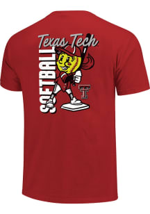 Texas Tech Red Raiders Womens Red Batter Swing Short Sleeve T-Shirt