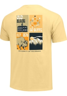 Colorado Buffaloes Womens Yellow Preppy Posters Short Sleeve T-Shirt