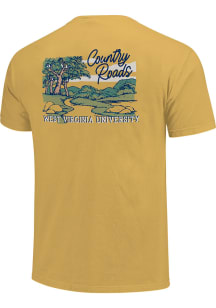West Virginia Mountaineers Gold Slogan Country Roads Short Sleeve T Shirt