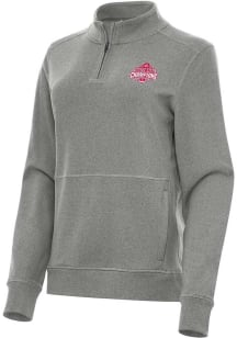 Antigua Ohio State Buckeyes Womens Black 2024 Football National Champions Crush Qtr Zip