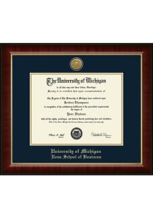 Michigan Wolverines Engraved Medallion Murano Ross Business Diploma Frame -