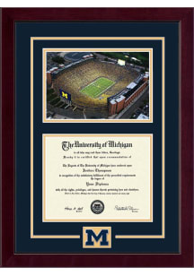 Michigan Wolverines Stadium Night Diploma Frame -