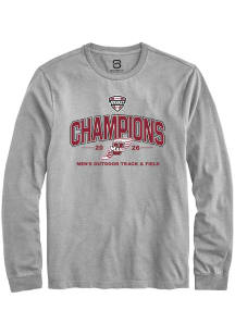 Summit Sportswear Massachusetts Minutemen Grey MAC 2026 Men's Outdoor Track & Field Champions Long..