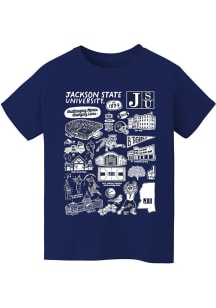 Vive La Fete Jackson State Tigers Youth Navy Blue Impressions Short Sleeve T-Shirt