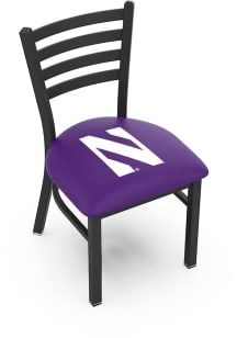 Northwestern Wildcats Stationary Black Wrinkle Finish Pub Stool - Black