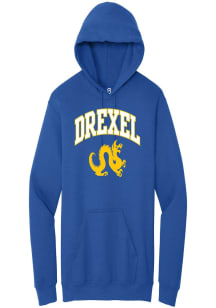 Summit Sportswear Drexel Dragons Mens Blue Arch Logo Long Sleeve Hoodie