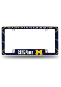 Michigan Wolverines 2026 MBB Champions All Over Chrome License Plate Frame - Silver