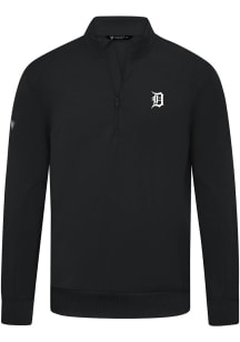 Levelwear Detroit Tigers Mens Black Upright Insignia 2.0 Long Sleeve Qtr Zip Pullover