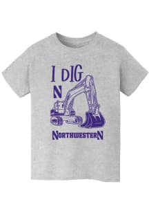 Vive La Fete Northwestern Wildcats Youth Grey Excavator Short Sleeve T-Shirt