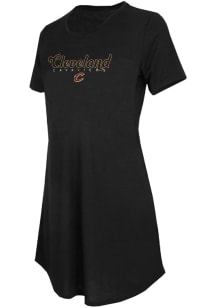 Concepts Sport Cleveland Cavaliers Womens Black Marathon Loungewear Sleep Shirt