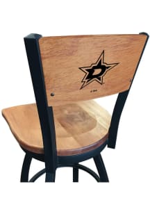 Dallas Stars Maple Seat Maple Back Swivel Pub Stool - Brown