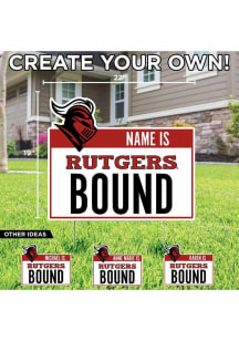 Rutgers Scarlet Knights Personalized School Bound Yard Sign - White