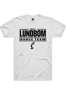 Grace Lundbom Cincinnati Bearcats White NIL Stacked Box Short Sleeve Player T Shirt