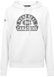 Levelwear Montreal Canadiens Womens White Adorn Banner Arch Hooded Sweatshirt