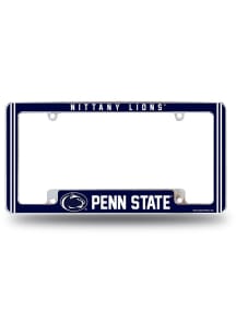 Penn State Nittany Lions Classic All Over Chrome License Plate Frame - White
