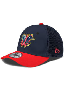 New Era Wichita Wind Surge Mens Navy Blue W Horse Logo GCP 39THIRTY Flex Hat