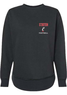 Quinn Staten  Rally Cincinnati Bearcats Womens Black NIL Embroidered Crew Sweatshirt