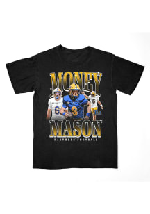 Mason Heintschel Pitt Panthers Black NIL Illustrated Short Sleeve Fashion Player T Shirt