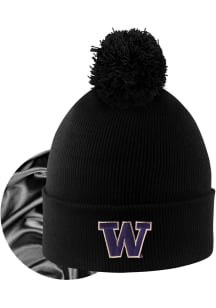 LogoFit Washington Huskies Black Monroe Womens Knit Hat