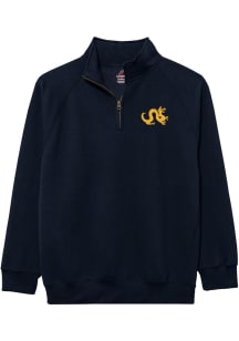 Drexel Dragons Mens Navy Blue Essentials Embroidery Long Sleeve Qtr Zip Pullover