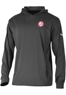 Columbia Alabama Crimson Tide Mens Black Heat Seal Long Drive Long Sleeve Hoodie