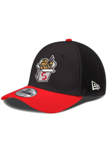 New Era Springfield Cardinals Mens Black Theme Night GCP 39THIRTY Flex Hat