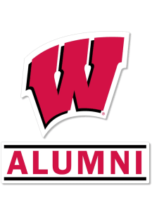 Wisconsin Badgers 3 Inch Alumni Auto Decal - Red