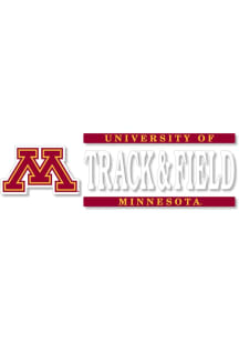 Minnesota Golden Gophers 6x2 Track Field Auto Decal - Maroon