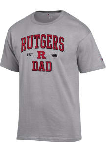 Champion Rutgers Scarlet Knights Grey Est Date Dad Jersey Short Sleeve T Shirt