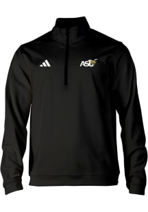 Adidas Alabama State Hornets Mens Black Heat Seal Elevated Long Sleeve Qtr Zip Pullover