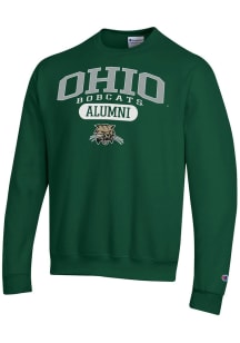 Champion Ohio Bobcats Mens Green Pill Box Alumni Powerblend Long Sleeve Crew Sweatshirt