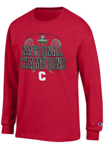 Champion Cornell Big Red Gold 2025 Mens Lacrosse National Champions Jersey Long Sleeve T Shirt