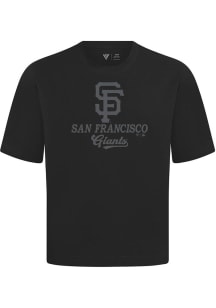 Levelwear San Francisco Giants Black Signature Knit Shadow Surge Short Sleeve Fashion T Shirt