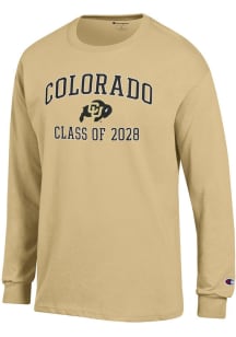 Champion Colorado Buffaloes Gold Font Class of 2028 Jersey Long Sleeve T Shirt