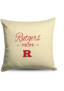 Rutgers Scarlet Knights Mom 18x18 Throw Pillow - White