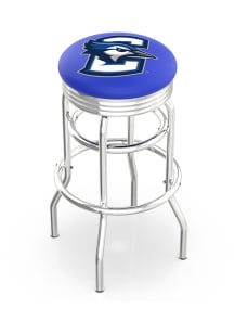 Creighton Bluejays Double-Ring Swivel Chrome Pub Stool - Black