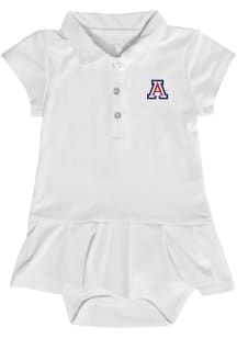 Arizona Wildcats Baby Girls White Caroline Short Sleeve Dress