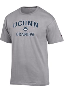 Champion UConn Huskies Grey Grandpa Jersey Short Sleeve T Shirt