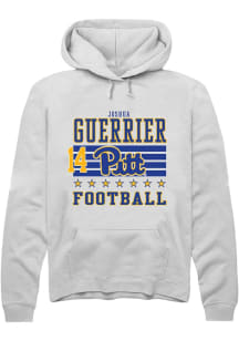 Joshua Guerrier Pitt Panthers Mens White Football NIL Striped Player Hood