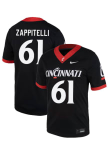 Nathan Zappitelli  Nike Cincinnati Bearcats Black NIL Name And Number Football Jersey