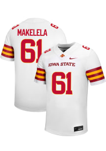 Benjamin Makelela  Nike Iowa State Cyclones White NIL Name And Number Football Jersey