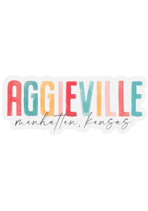 Aggieville Vinyl Watercolor Stickers - White