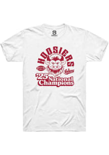 Summit Sportswear Indiana Hoosiers White Vintage 2025 National Champions Short Sleeve T Shirt