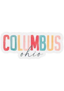 Columbus Vinyl Watercolor Stickers - White