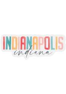 Indianapolis Vinyl Watercolor Stickers - White